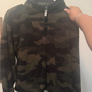 PINK Victoria's Secret Gray and Black Hoodie